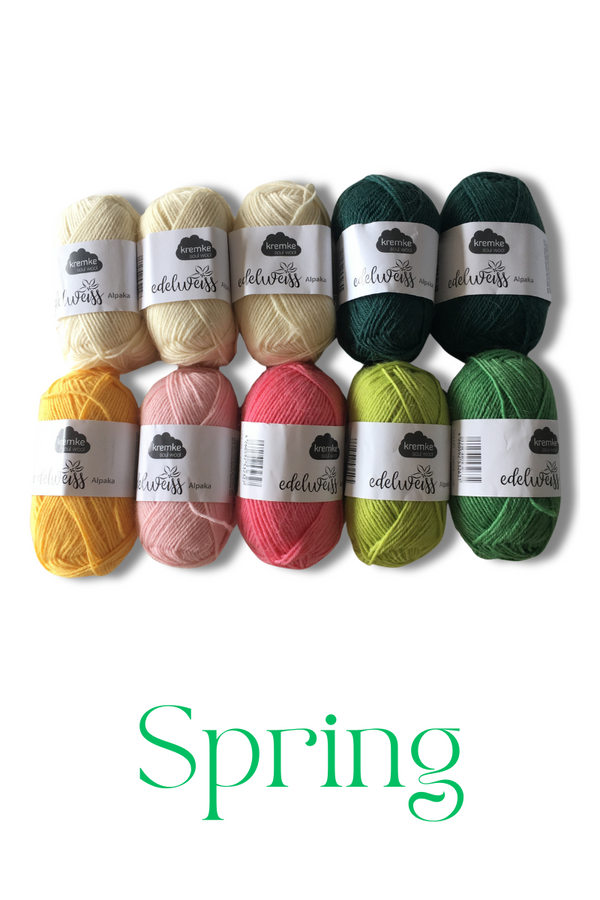 Yarn Bundles for Color Spell Shawl by Joji Locatelli in Kremke Soul Wool Edelweiss Alpaka 4-ply