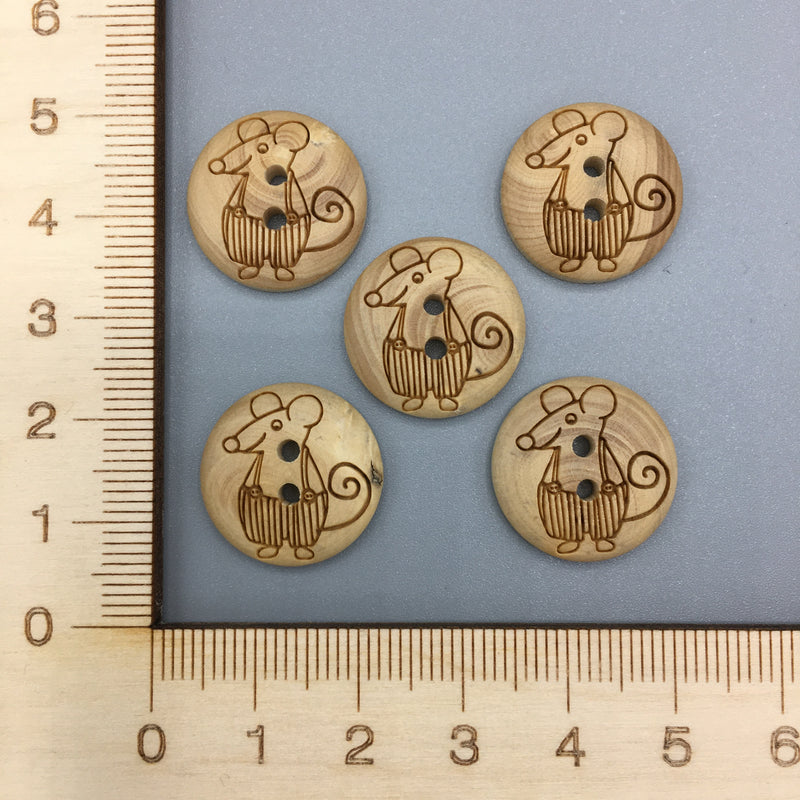 Theo Mouse Wooden Button B020