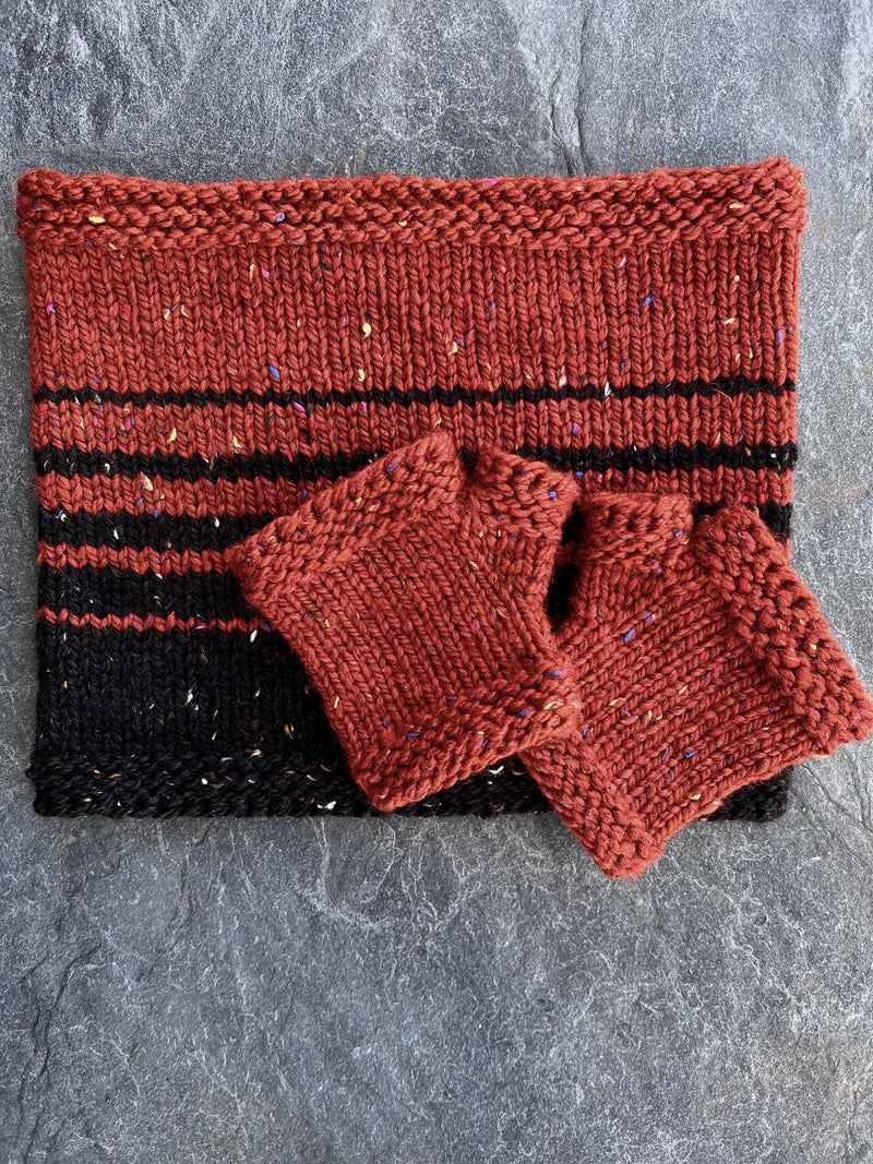 Knitting Kit: Magic Loop Mitts in BC Garn Hamelton Tweed 2 Chunky GOTS ...